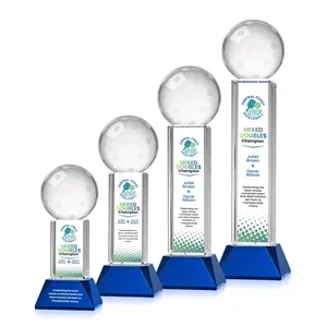 Pickleball VividPrint™ Award on Stowe Base - Blue | https://www.bestnamebadges.com