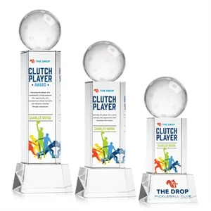 Pickleball VividPrint™ Award on Belcroft Base - Clear | https://www.bestnamebadges.com