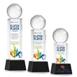 Pickleball VividPrint™ Award on Belcroft Base - Black | https://www.bestnamebadges.com