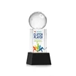 Pickleball VividPrint™ Award on Belcroft Base - Black | https://www.bestnamebadges.com