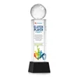 Pickleball VividPrint™ Award on Belcroft Base - Black | https://www.bestnamebadges.com