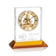 Ashland Clock on Base - Gold Dial | https://www.bestnamebadges.com