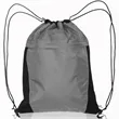 Two Color Drawstring Side Mesh Accents Backpacks (13.5"X17") | https://www.bestnamebadges.com