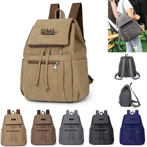 Portable Canvas Backpack Rucksack
