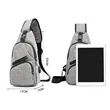 Canvas Sling Bag with USB Charging Port | https://www.bestnamebadges.com