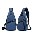 Canvas Sling Bag with USB Charging Port | https://www.bestnamebadges.com
