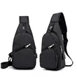 Canvas Sling Bag with USB Charging Port | https://www.bestnamebadges.com