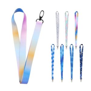 3/4" Polyester Custom Full Color Lanyard W/ Black Snap Hook