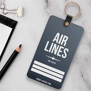 Custom Luggage Tag Keychains | https://www.bestnamebadges.com