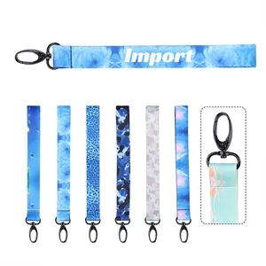 3/4" Polyester Wrist Key Lanyard W/ Black Snap Hook