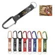 Personalized Strap Happy Carabiner Keychain | https://www.bestnamebadges.com