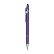 Soft Rubber Finish Click Metal Ballpoint Stylus Pen | https://www.bestnamebadges.com
