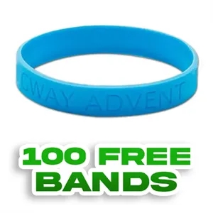 Debossed Silicone Wristband Bracelet | https://www.bestnamebadges.com