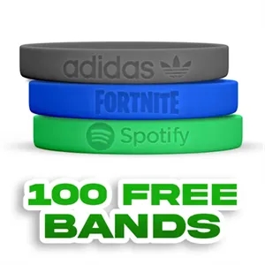 Debossed Silicone Wristband Bracelet-H | https://www.bestnamebadges.com