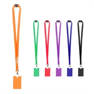 3/4" Polyester Breakaway Lanyard ID Holder Combo w/ PVC Card