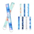 3/4" Custom Sublimated Polyester Wrist Lanyard Keychains | https://www.bestnamebadges.com