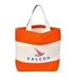 Striped Canvas Tote | https://www.bestnamebadges.com