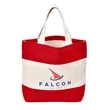 Striped Canvas Tote | https://www.bestnamebadges.com