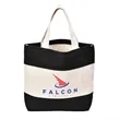Striped Canvas Tote | https://www.bestnamebadges.com