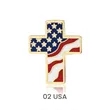 7/8 " Single Stock Flag Pins | https://www.bestnamebadges.com