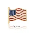 7/8 " Single Stock Flag Pins | https://www.bestnamebadges.com