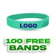 Custom Silkscreen Printed Silicone Wristbands-AA | https://www.bestnamebadges.com