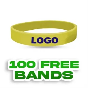 Custom Silkscreen Printed Silicone Wristbands-H | https://www.bestnamebadges.com
