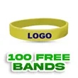 Custom Silkscreen Printed Silicone Wristbands-H | https://www.bestnamebadges.com