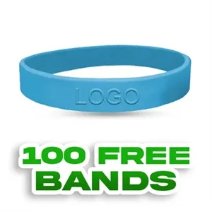 Custom Embossed Silicone Wristbands-H | https://www.bestnamebadges.com