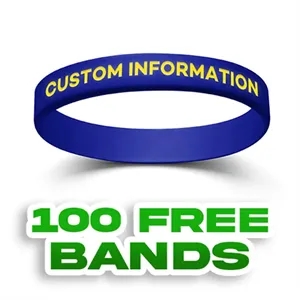 Colorfilled Silicone Wristband Bracelet | https://www.bestnamebadges.com