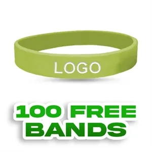 Colorfilled Silicone Wristband Bracelet-H | https://www.bestnamebadges.com
