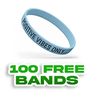 Colorfilled Silicone Wristband Bracelet | https://www.bestnamebadges.com