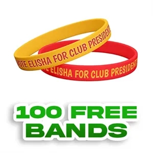 Colorfilled Silicone Wristband Bracelet | https://www.bestnamebadges.com