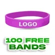 Embossed Printed Silicone Wristbands-H | https://www.bestnamebadges.com