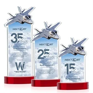 Top Gun VividPrint™ Award on Alberton Base - Red | https://www.bestnamebadges.com