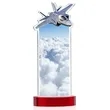 Top Gun VividPrint™ Award on Alberton Base - Red | https://www.bestnamebadges.com