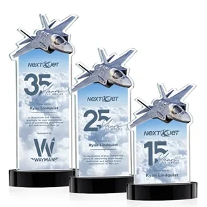 Top Gun VividPrint™ Award on Alberton Base - Black | https://www.bestnamebadges.com