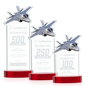 Top Gun Award on Alberton Base - Red | https://www.bestnamebadges.com