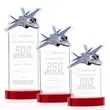 Top Gun Award on Alberton Base - Red | https://www.bestnamebadges.com