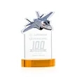 Top Gun Award on Alberton Base - Amber | https://www.bestnamebadges.com