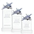 Top Gun Award on Alberton Base - White | https://www.bestnamebadges.com