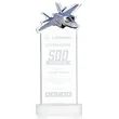 Top Gun Award on Alberton Base - White | https://www.bestnamebadges.com