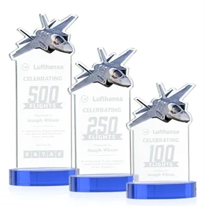 Top Gun Award on Alberton Base - Sky Blue | https://www.bestnamebadges.com