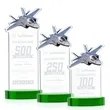 Top Gun Award on Alberton Base - Green | https://www.bestnamebadges.com