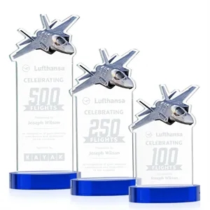 Top Gun Award on Alberton Base - Blue | https://www.bestnamebadges.com