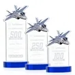 Top Gun Award on Alberton Base - Blue | https://www.bestnamebadges.com