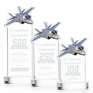 Top Gun Award on Alberton Base - Clear | https://www.bestnamebadges.com