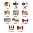 7/8 " Single Stock Flag Pins | https://www.bestnamebadges.com