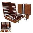 15 Inch Backgammon Sets for Adults with Leather Case | https://www.bestnamebadges.com