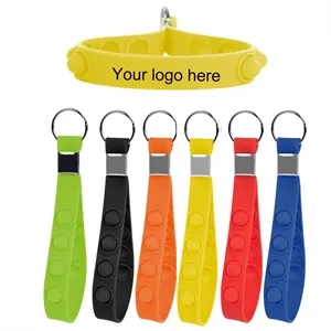 Push Pop Stress Reliever Keychain | https://www.bestnamebadges.com
